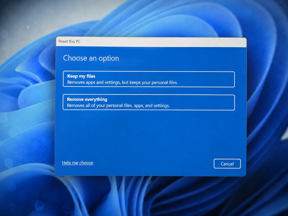 When to Reset Windows 11