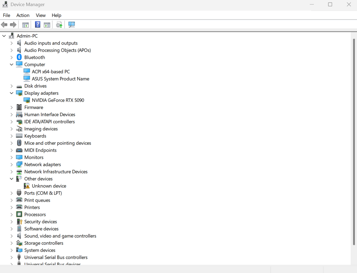 Windows 11 Device Manager showing a hardware device Properties window and Driver tab