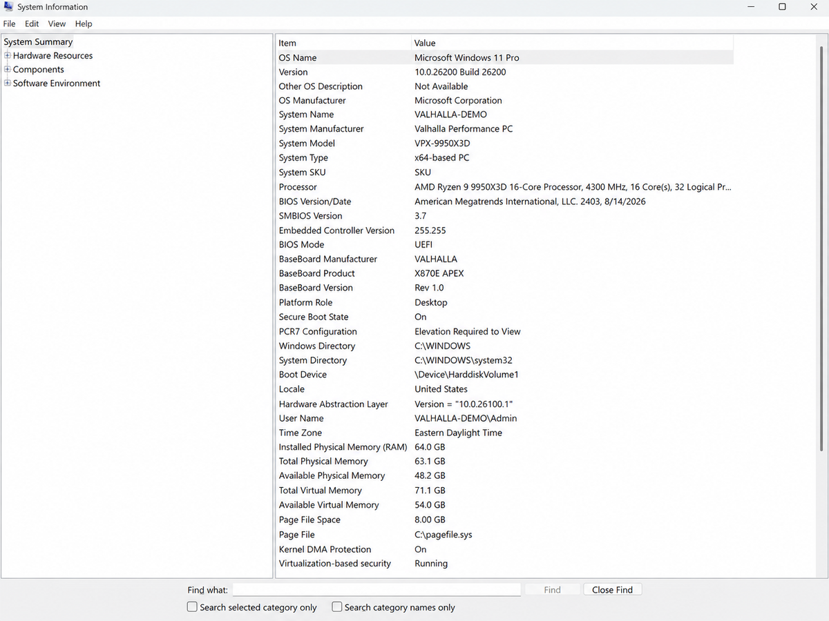 Windows 11 System Information window showing BaseBoard motherboard and BIOS details
