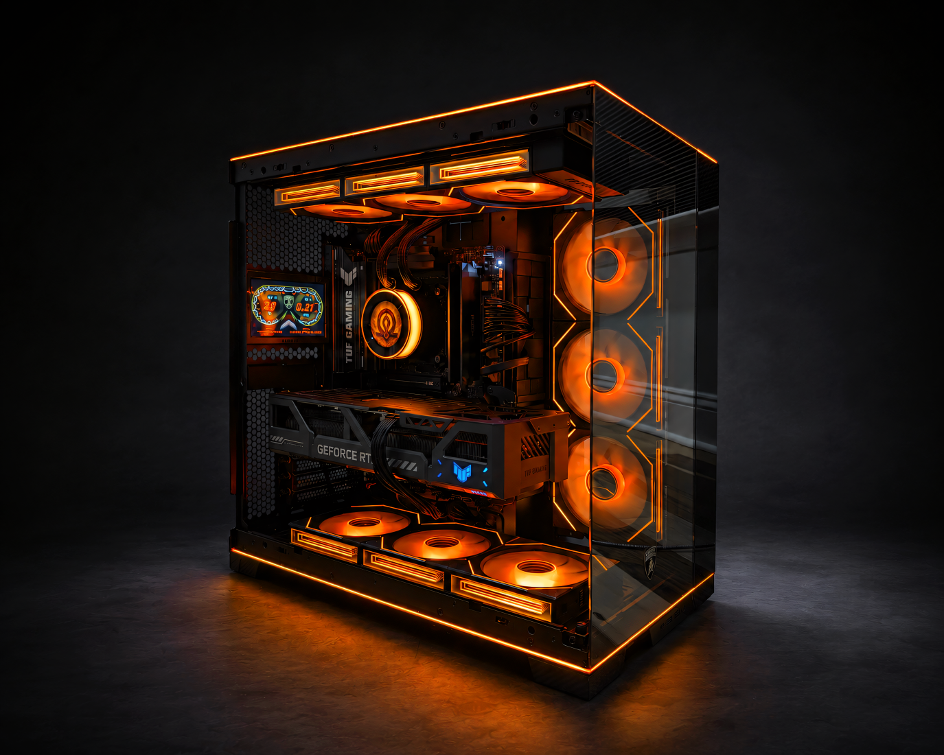 Valhalla lambo Edition limited edition Lamborghini O11D RTX 5080 gaming PC built for 1440p and 4K performance