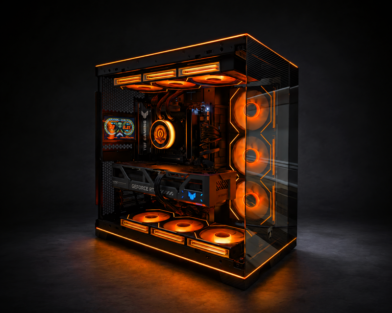 Valhalla lambo Edition limited edition Lamborghini O11D RTX 5080 gaming PC built for 1440p and 4K performance